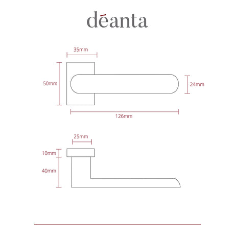 Deanta Juno Matt Black Urban Handle