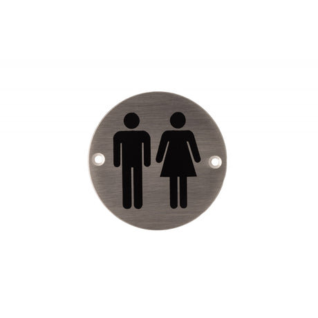 Deanta 3" Round Steel Unisex Sign