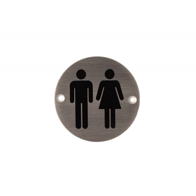 Deanta 3" Round Steel Unisex Sign
