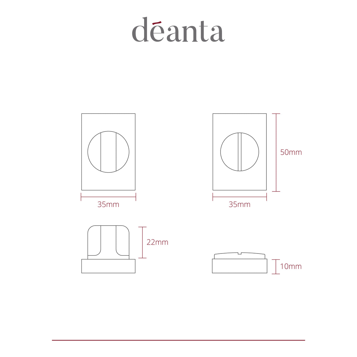 Deanta Urban Thumbturn Set Matt Black