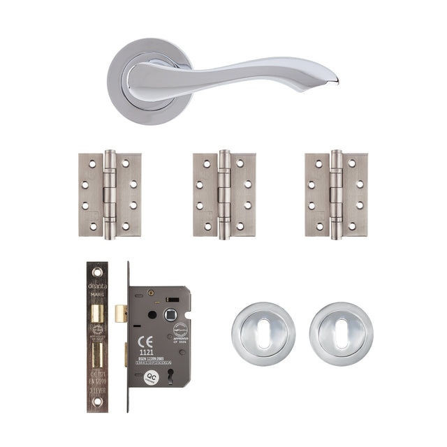 Deanta Veritas Mortice Kit Polished Chrome Finish